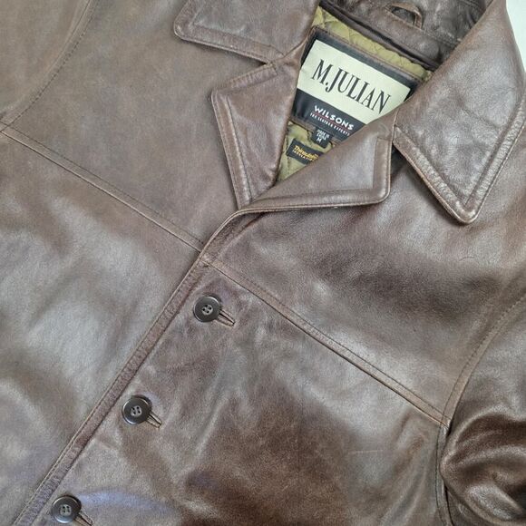 Vtg Wilsons Leather Jacket Dean Winchester Supernatural Brown Distressed Medium - Picture 14 of 14